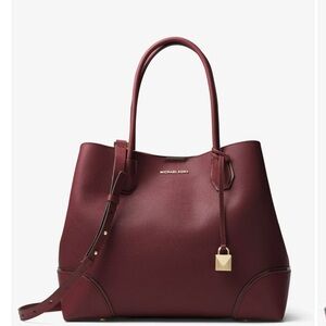 Michael Kors Burgundy Tote Bag
